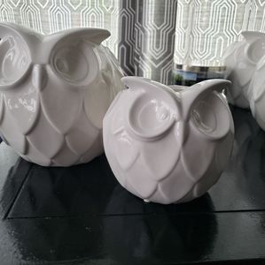 Owl candle holder vase